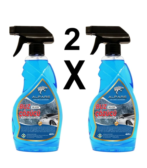 ALPARS 2 Adet - Araba Cam Buz Çözücü Sprey Buzlanma Önleyici Görüş Kolaylaştırıcı Cam Sprey 500 Ml ürün görseli 1
