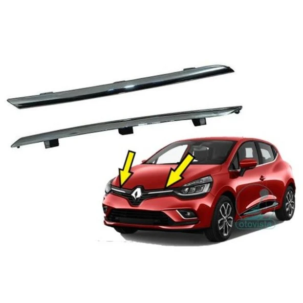 Renault Clio 4 Ön Panjur Çıtası Nikelajlı Sağ Sol 620723341R ürün görseli 1