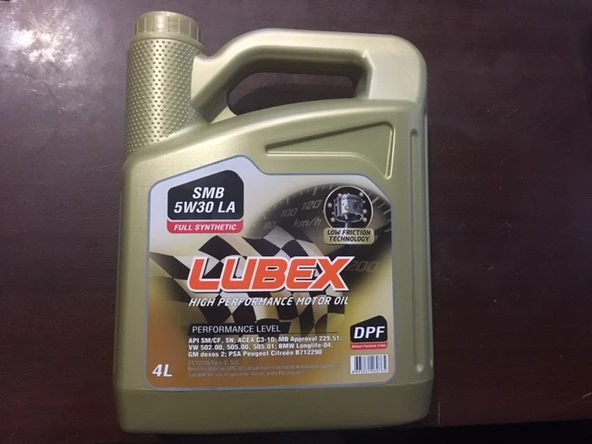 MOTOR YAGI  LUBEX 4 LT TAM SENTETİK  MOTOR YAĞI- ( 5-30 PARTIKULLU ) ürün görseli 1