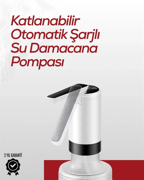 Uzun Şarj Süreli Su Pompası | Tek Tuşla Başlat/Durdur | Cam Daana Uyumlu | Enerji Tasarruflu 4W Güç ürün görseli 1