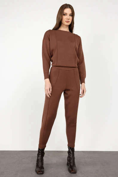 On Kadın Minimalist Yüksek Bel Midi Pantolon - Günlük Kullanım İçin İdeal ürün görseli 1