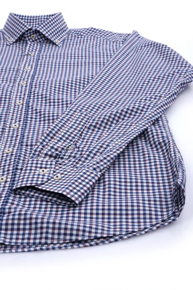 Giant Kareli Uzun Kol Erkek Gömleği - Modern Fit ürün görseli 1