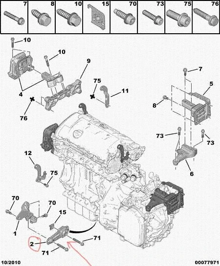 CITROEN C3 Motor Takozu 2002 - 2015 (180696) - Resim 2