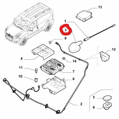 Citroen Nemo Anten Dibi Tabanı     (51718857) - Resim 4