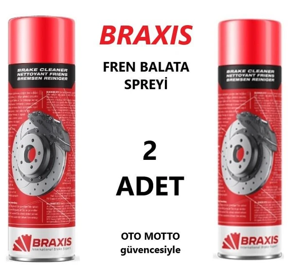 OTO MOTTO Braxis Fren Balata Temizleme Spreyi Braxis 500 ML 2 Adet ürün görseli 1