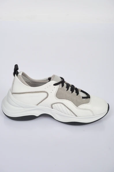 W Collection Minimalist Deri Sneaker - Günlük Kullanım - Resim 3