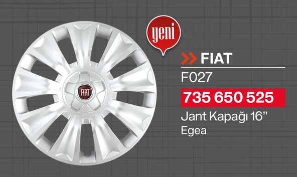 FIAT EGEA JANT KAPAĞI -1 ADET (  FIAT EGEA) 16 JANT  735650525 ürün görseli 1