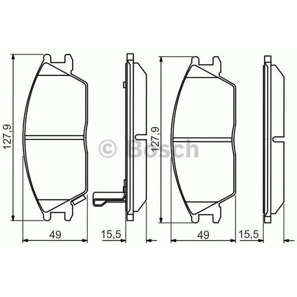 Bosch Hyundai Getz Ön Fren Balatası Takımı 2000-2011 ürün görseli 1