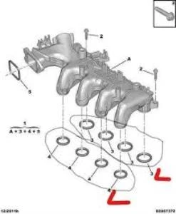 PEUGEOT CITROEN EMME MANIFOLD CONTASI TAKIM  8 ADET C2 C3 C4 ürün görseli 1