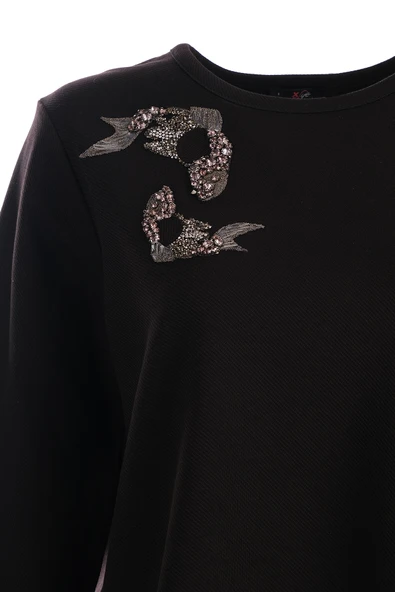 Vedi-bb Kadın Oversize Minimalist Sweatshirt - Günlük Kullanım ürün görseli 1