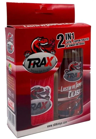 Trax Oto Lastik ve Tampon Parlatıcı Cila Jel Süngerli 200 ml ürün görseli 1