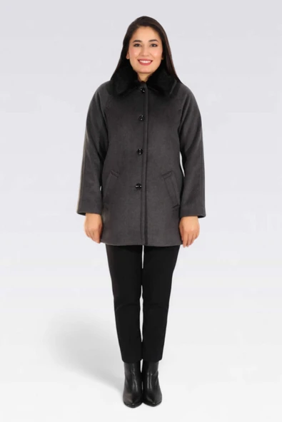 Tolga Saraçoğlu Oversize Midi Kaban - Minimalist Tasarım ürün görseli 1
