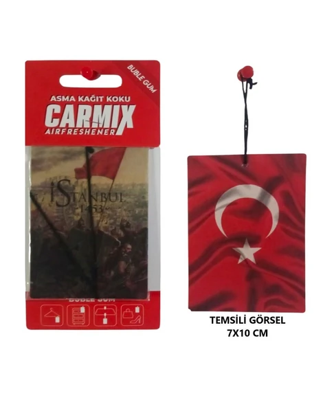 OTO MOTTO Dekoratif Asma Kağıt Koku Oto Ev Kokusu Kağıt Koku Buble Gum Kokulu 1 Adet ürün görseli 1