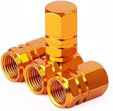 OTO MOTTO Alüminyum Lastik Sibop Kapağı Gold 4'lü ürün görseli 1