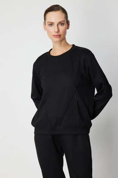 On Kadın Sweat 26KON66373 - Resim 3