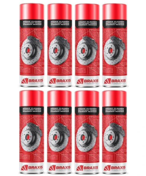OTO MOTTO Braxıs Fren Balata Spreyi Braxis 500 ML 8 Adet ürün görseli 1
