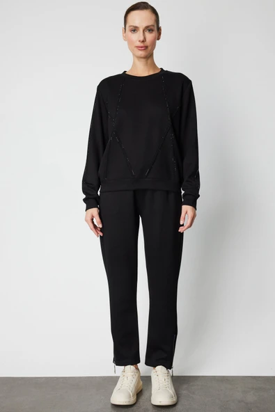On Kadın Sweat 26KON66373 - Resim 5