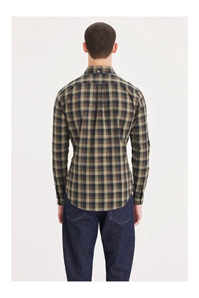 Dockers Erkek Uzun Kol Gömlek Yaka Kareli Minimalist Gömlek ürün görseli 1