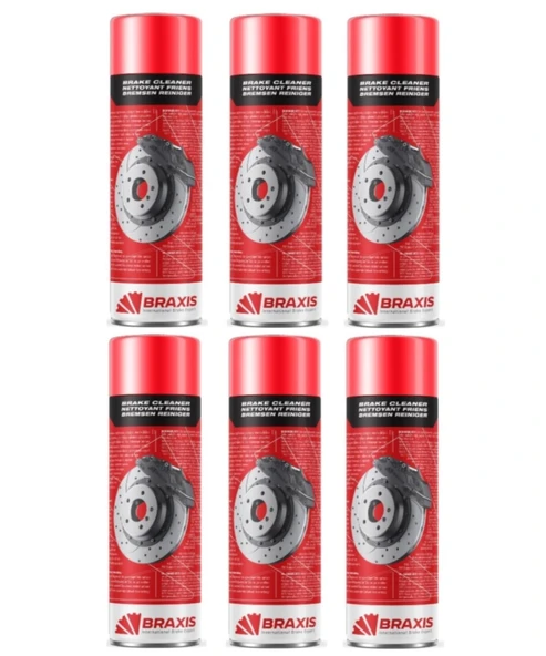 OTO MOTTO Braxıs Fren Balata Spreyi Braxis 500 ML 6 Adet ürün görseli 1