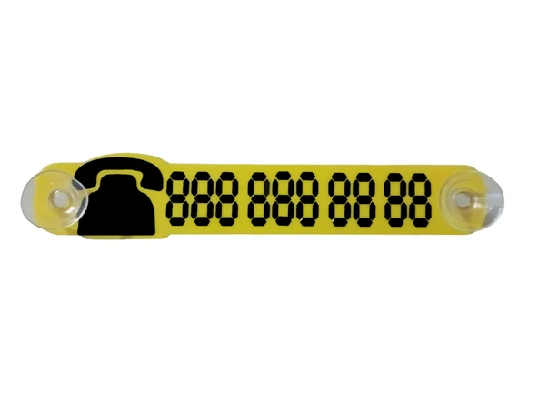 OTO MOTTO Vantuzlu Araç Telefon Numaratörü Telefon No Gösterici Mat Sarı Syah ürün görseli 1