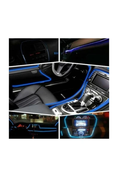 Carub Araç Içi Aydınlatma İp Neon Led Mavi 2 Mt ürün görseli 1