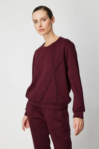 On Kadın Sweat 26KON66373 - Resim 4