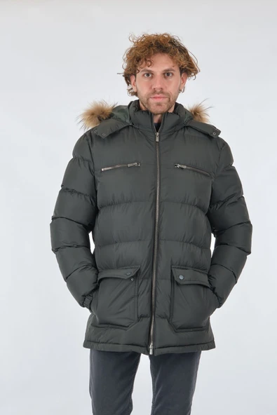 Four Hand's Oversize Kapüşonlu Minimalist Erkek Kaban - Kışlık ürün görseli 1