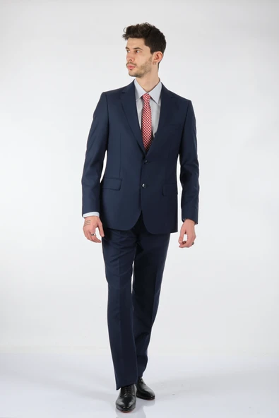 Tom Becker Slim Fit Erkek Takım Elbise - İki Parça Klasik Stil ürün görseli 1