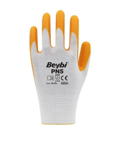 Beybi Pn5 Polyester Örme Nitril İş Eldiveni 10XL 1 Çift ürün görseli 1