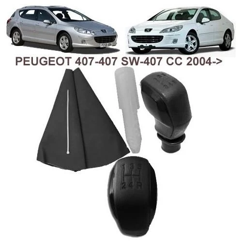 Vites Topuzu (Spor Tip-Siyah) & Vites Kol Körük Peugeot 407 2004- ürün görseli 1