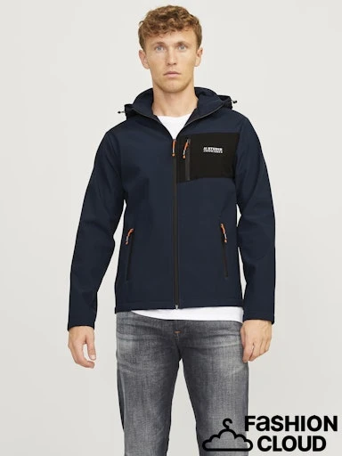 Jack&Jones Minimalist Kapüşonlu Erkek Ceket - Softshell Kumaş ürün görseli 1