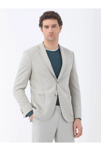 Kip Minimalist Çizgili Erkek Ceket - Regular Fit ürün görseli 1