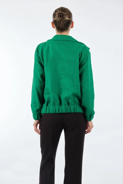 Unique Mode Oversize Yaka Kadın Ceket - Minimalist Tarz - Resim 5