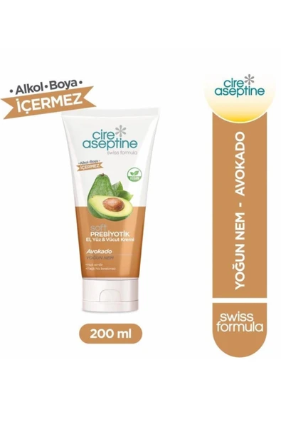 Cıre Aseptıne Soft Prebiyotik Avokado El,yüz Ve Vücut Kremi 200 Ml ürün görseli 1