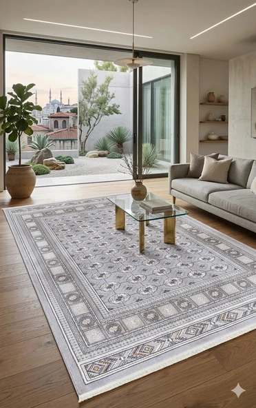 Dinarsu Halı 200x290 Asya Koleksiyonu 70174-095 Gri ürün görseli 1