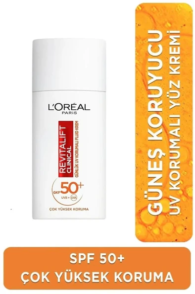 Loreal Paris Revitalift Clinical SPF 50+ Günlük Yüksek UV Korumalı Yüz Güneş Kremi 50 ML ürün görseli 1