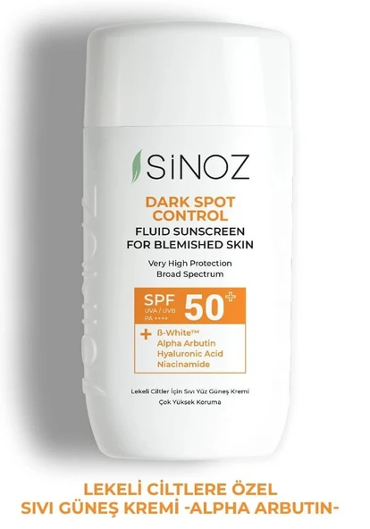 Sinoz Lekeli Ciltlere Özel Sıvı Güneş Kremi SPF50+ 50 ML ürün görseli 1