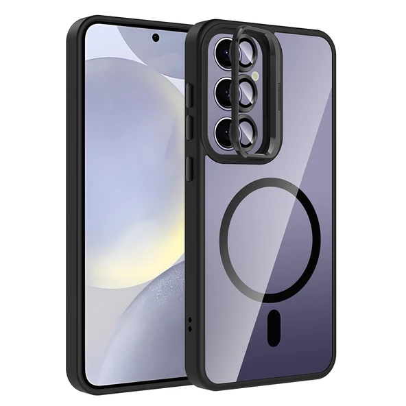Galaxy S25 Plus Kılıf Standlı ve Kamera Lens Koruma Hediyeli Etro Kapak ürün görseli 1