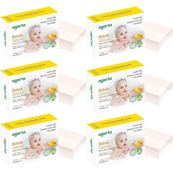Agarta El Yapımı Doğal Sabun 150GR Bebek (6 Lı Set) ürün görseli 1