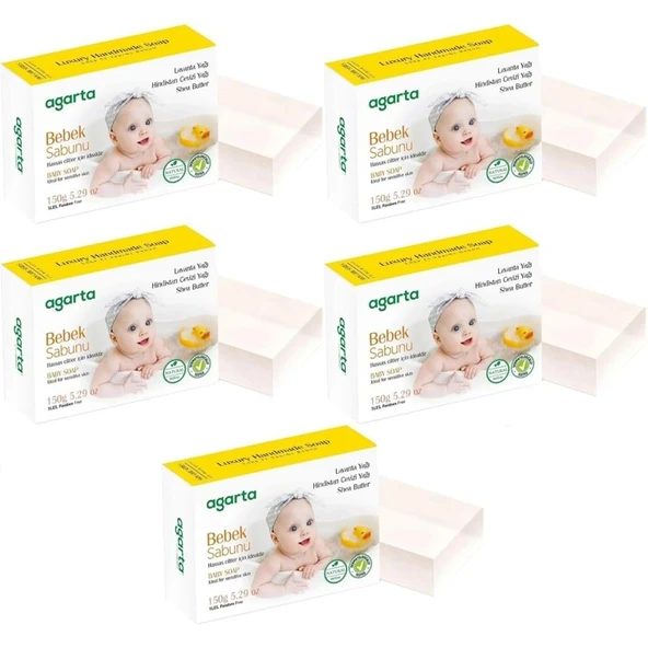 Agarta El Yapımı Doğal Sabun 150GR Bebek (5 Li Set) ürün görseli 1