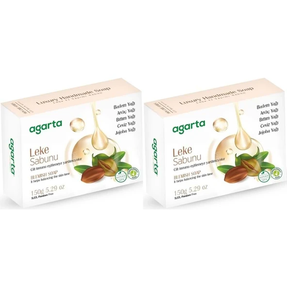 Agarta El Yapımı Doğal Sabun 150GR Leke (2 Li Set) ürün görseli 1
