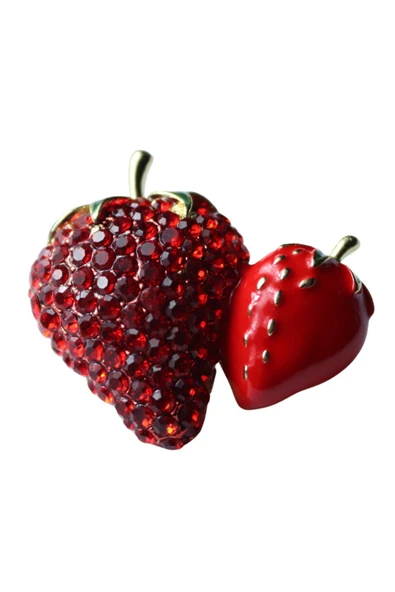 Natural Çilekler Broş Yaka iğnesi ürün görseli 1