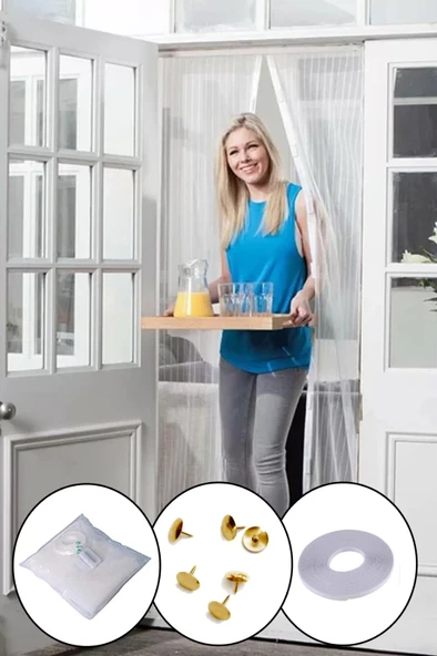 Mıknatıslı Kapı Sinekliği Tül Perde 105 x 210 cm (5250) ürün görseli 1