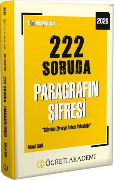 2026 Tüm Adaylar İçin 222 Soruda Paragrafın Şifresi Öğreti Akademi ürün görseli 1