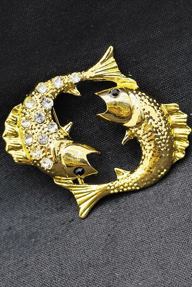Pisces Duygusal Balık Broşu ürün görseli 1