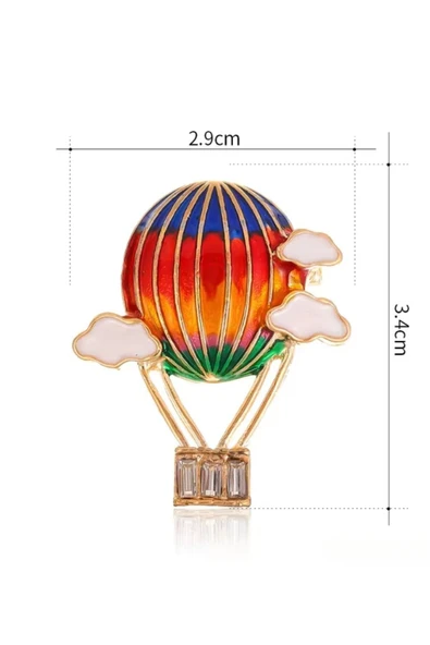 Uçan Renkler Balon Broşu - Resim 3