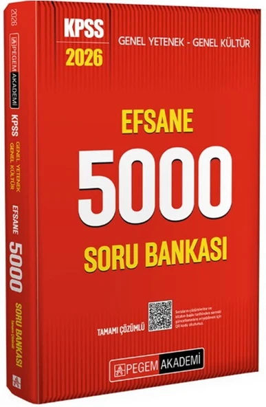 2026 KPSS Genel Yetenek Genel Kültür EFSANE 5000 Soru Bankası Pegem Yayınları ürün görseli 1