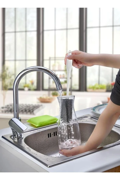 Silikon Şişe Biberon Konserve Kavanoz Matara Temizleme Fırçası Çok Amaçlı Temizleme Fırçası Bpa Free (5250) ürün görseli 1