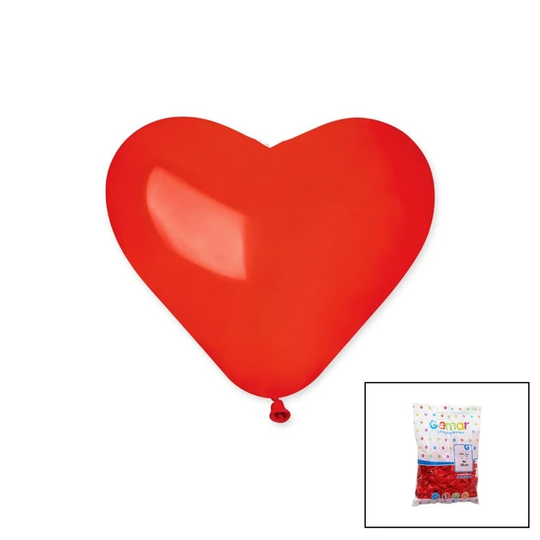 KIRMIZI KALP BALON 10 İNÇ - 25CM - 100PCS (5250) ürün görseli 1