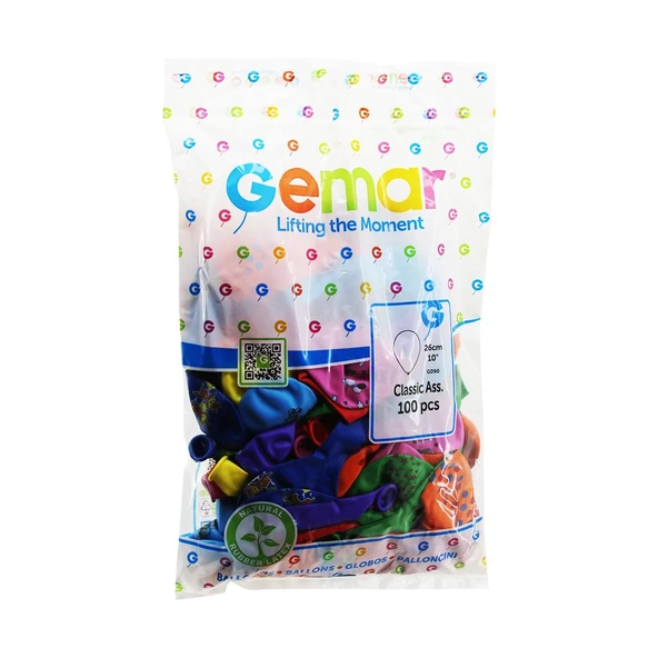 10 İNÇ - 26CM KARIŞIK RENKLİ BASKILI  BALON (5250) ürün görseli 1